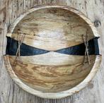 Aardewerk Plate banana | Schaal v. aardewerk met bananenblad, Ophalen of Verzenden, Nieuw, Rond, Steen of Aardewerk