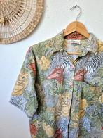 Vintage oversized dierenprint blouse L, Vintage, Ophalen of Verzenden, Zo goed als nieuw, Maat 42/44 (L)