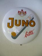 EMAILLE RECLAMEBORD"JUNO JOSETTI CIGARETTEN"UIT  1959, Ophalen of Verzenden, Gebruikt, Reclamebord
