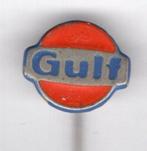 GULF blik brandstoffen speldje ( G_103 ), Verzamelen, Speldjes, Pins en Buttons, Transport, Speldje of Pin, Zo goed als nieuw