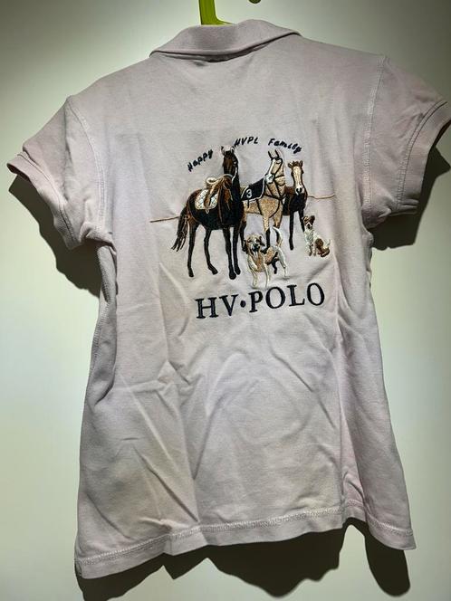 146 polo paardrijden met mooi borduursel roze, Dieren en Toebehoren, Paardrijkleding, Zo goed als nieuw, Kinderen, Bovenkleding