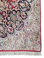 Handgeknoopt Perzisch wol Kirman tapijt medallion 142x250cm, 200 cm of meer, Perzisch vintage oosters hype, 100 tot 150 cm, Gebruikt