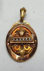 Hanger goud parels Vlaams., Ophalen of Verzenden, Goud, Hanger