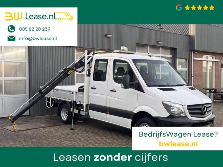 Mercedes-Benz Sprinter 513cdi 130pk DC Laadkraan Hiab 017T A, Auto's, Vrachtwagens, Bedrijf, Lease, Airconditioning, Centrale vergrendeling
