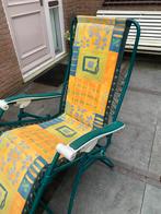 2x Retro Camping Ligstoelen - Inklapbaar & Verstelbaar, Ophalen of Verzenden, Gebruikt