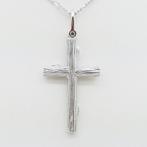 Zilveren collier met kruishanger, Met hanger, Verzenden, Zo goed als nieuw, Nvt