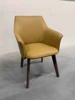Nieuw Leolux Mara stoel Ceras leer Argile Design hout, Leolux, Bruin, Nieuw, Ophalen of Verzenden