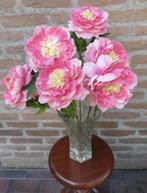 Vaas met 7 kunst bloemen er in  prima staat, Ophalen, Zo goed als nieuw, Binnen