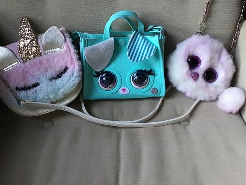 3 kindertasjes Pets Purses  en Unicorn., Kinderen en Baby's, Kindermode-accessoires, Zo goed als nieuw, Ophalen of Verzenden