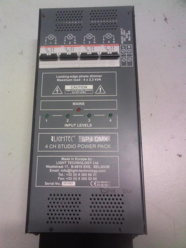 Lightec SP4 DMX, 4 kanaals dimmerpack licht, Muziek en Instrumenten, Theaterbelichting, Gebruikt, Ophalen