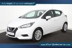 Nissan Micra 1.0 IG-T Acenta *1ste Eigenaar*Navigatie*Carpla, Auto's, Voorwielaandrijving, Gebruikt, Zwart, Wit