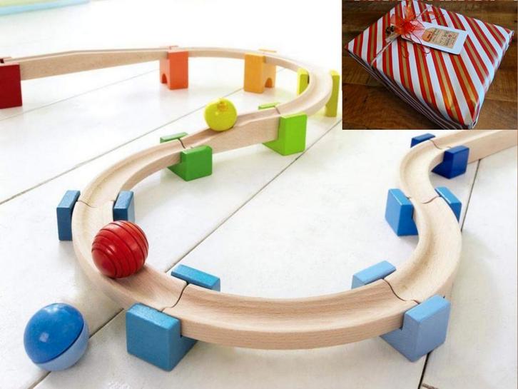 HABA 7042 mijn eerste kogelbaan (+ extra's ) 🎄🎅, Kinderen en Baby's, Speelgoed | Houten speelgoed, Gebruikt, Ophalen