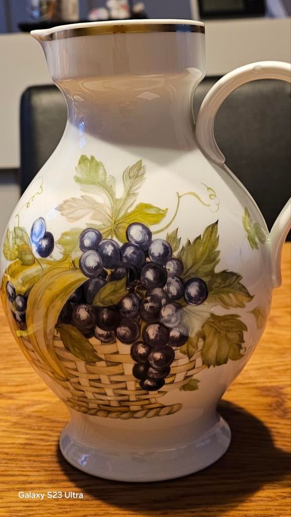Vintage unieke AK Kaiser Kan - Druivenmotief, Gebruikt, Overige kleuren, Aardewerk of Porselein, Ophalen of Verzenden