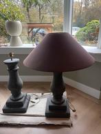 Balusterlampen met grote kap, Huis en Inrichting, Lampen | Vloerlampen, Ophalen, Gebruikt, Stof, Minder dan 100 cm