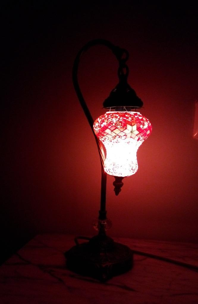 Oosterse mozaieklamp, Huis en Inrichting, Lampen | Hanglampen, Zo goed als nieuw, Minder dan 50 cm, Glas, Metaal, Ophalen of Verzenden