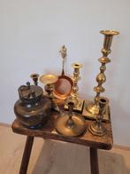 Verzameling brons en koper, Antiek en Kunst, Antiek | Kandelaars, Ophalen of Verzenden