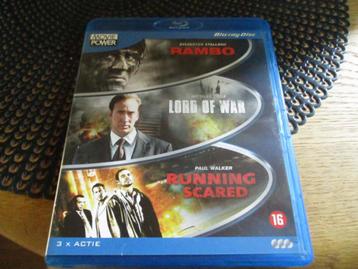 blu ray actiefilms boxset Rambo Lord of War Running Scared beschikbaar voor biedingen