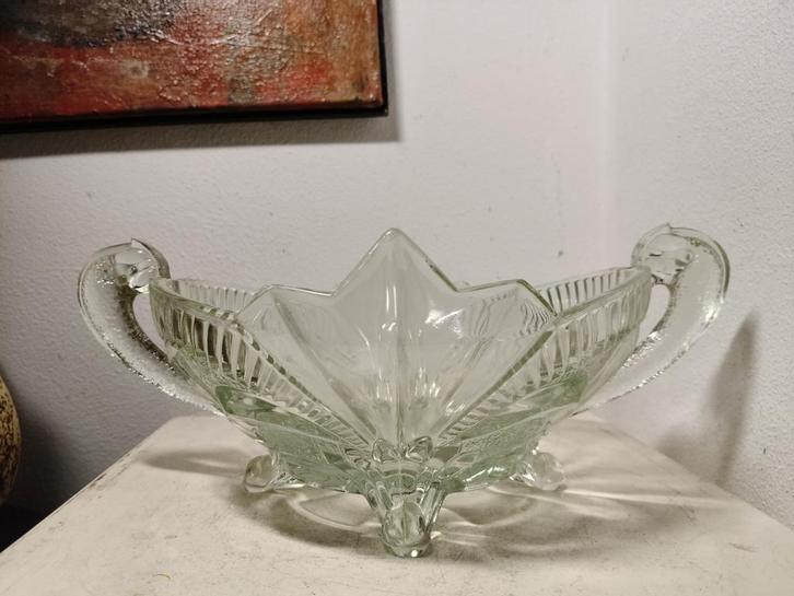 2339 Art Deco Brockwitz Persglazen Fruitschaal, Antiek en Kunst, Antiek | Glas en Kristal, Ophalen of Verzenden