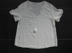 Costes witte blouse, goud draadje lurex korte mouw, S, Kleding | Dames, Blouses en Tunieken, Wit, Ophalen of Verzenden, Zo goed als nieuw
