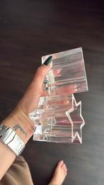 Twee kristallen windlichtjes, Ophalen of Verzenden, Zo goed als nieuw, Overige materialen, Minder dan 25 cm