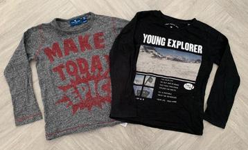 2 Tom Tailor shirtjes maat 104 beschikbaar voor biedingen