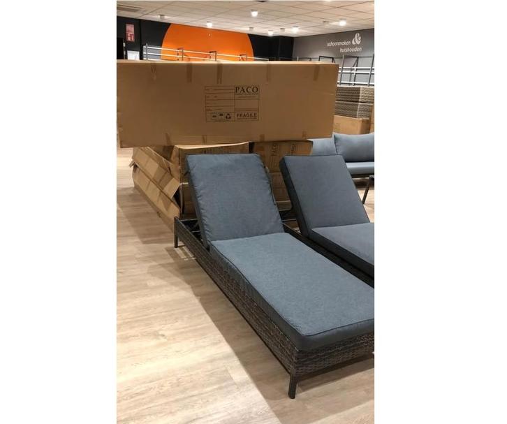 10x Paco ligbedden met kussens - Veiling, Tuin en Terras, Ligbedden, Ophalen