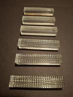 messenleggers rechthoekig 6 stuks, Antiek en Kunst, Antiek | Glas en Kristal, Ophalen of Verzenden