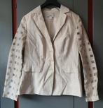 Heine blazer maat 42 beige linnenlook, Ophalen of Verzenden, Zo goed als nieuw, Maat 42/44 (L), Beige