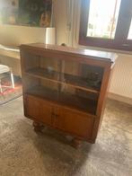 Oud Boekenkastje met Glazen Deuren, Ophalen, Gebruikt, 100 tot 150 cm, 50 tot 100 cm