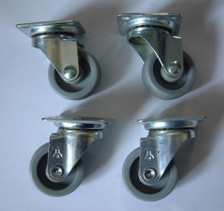 Zwenkwielen 4 Stuks Meubel wieltjes Nieuw, Doe-het-zelf en Verbouw, Zwenkwielen, Nieuw, Ophalen of Verzenden