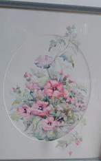 Mooie bloemenaquarel in lijst., Huis en Inrichting, Woonaccessoires | Schilderijen, Tekeningen en Foto's, Ophalen, Oorspronkelijke maker