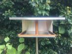 Vogelhuis modern, rvs-teakhout. Laatste model !, Ophalen, Nieuw
