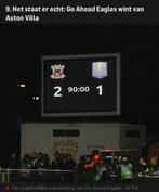 Wedstrijdsjaal gezocht Go ahead Eagles - Aston Villa, Verzamelen, Sportartikelen en Voetbal, Ophalen of Verzenden, Overige binnenlandse clubs