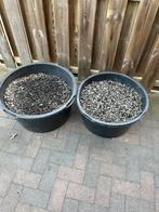 2 volle speciekuipen met split basalt, Tuin en Terras, Grind, Keien en Split, Ophalen, Antraciet, Zo goed als nieuw, Split