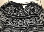 korte jurk zwart/wit H&M maat 38, Maat 38/40 (M), H&M, Zwart, Ophalen of Verzenden