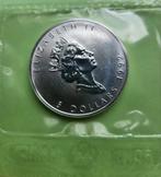 Maple leaf 1992 - 1 oz zilver, Postzegels en Munten, Edelmetalen en Baren, Zilver, Verzenden