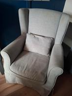 Grijze fauteuil met oren, Huis en Inrichting, Ophalen, Gebruikt, 75 tot 100 cm, Stof
