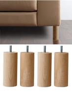 12 nieuwe Houten poten voor meubels, bank en bed, Nieuw, Overige maten, Ophalen of Verzenden, 70 cm of minder