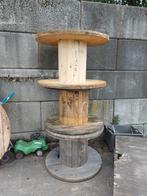 Haspels tuintafel 2x, Ophalen, Gebruikt, Rond, Hout