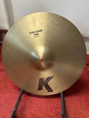 Bekken cymbal Zildjan K serie 18" dark crash thin jaren '90 beschikbaar voor biedingen