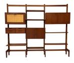 Vintage vrijstaand wandsysteem Torbjorn Afdal 60's Design, Ophalen, Met deur(en), Teakhout, Minder dan 150 cm