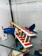 Metalen decoratie vliegtuig USA patroon, Antiek en Kunst, Curiosa en Brocante, Ophalen