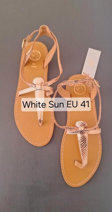 White Sun sandalen goud rosé leer EU 41 – nieuw beschikbaar voor biedingen