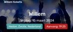 2 tickets rapper Willem 15 maart 2024 Hedon ter overname, Tickets en Kaartjes, Twee personen, Concert