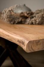 *ACTIE* Eetkamertafel Boomstam Tafel Xabia Accacia Hout (4), Nieuw, Rechthoekig, Ophalen of Verzenden, Tafel Eettafel Eetkamertafel Accacia Hout Boomstamtafel