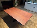 Eettafel - Massief eiken - Stalen poot - Rubio monocoat, Ophalen, 200 cm of meer, 50 tot 100 cm, Zo goed als nieuw
