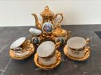 22 Karat gold Bavaria Waldershof mokka servies compleet, Antiek en Kunst, Ophalen