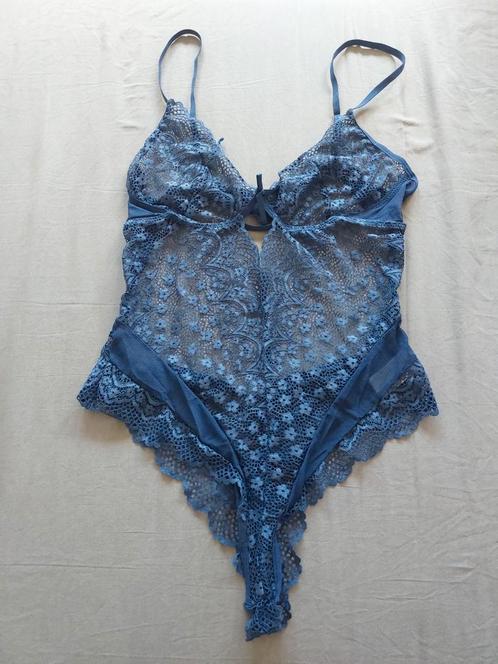 Body Suite, blauw, XL, Kleding | Dames, Ondergoed en Lingerie, Body of Korset, Blauw, Ophalen of Verzenden