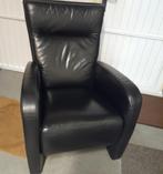 Gratis Fauteuil  zwart, Huis en Inrichting, Ophalen, Gebruikt, 50 tot 75 cm, Leer