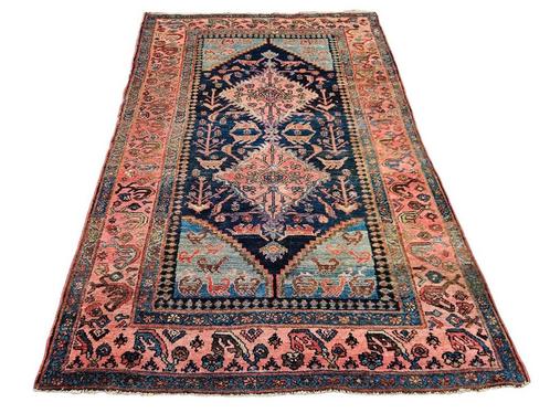 Handgeknoopt Perzisch antiek wol Shashevan tapijt 130x195cm, Huis en Inrichting, Stoffering | Tapijten en Kleden, Gebruikt, 100 tot 150 cm